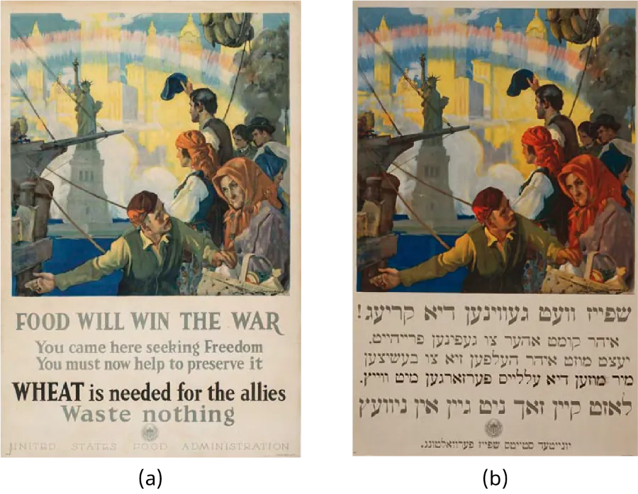 Figure 23.9 These posters clearly illustrate the pressure exerted on immigrants to quell any dissent they might feel about the United States at war.