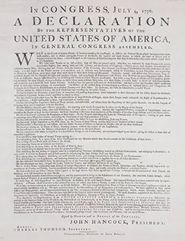 Figure 6.8 The Dunlap Broadsides, one of which is shown here, are considered the first published copies of the Declaration of Independence. This one was printed on July 4, 1776.