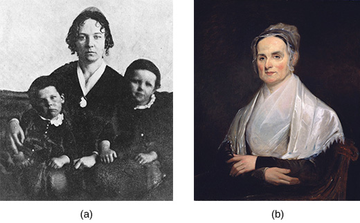 Figure 13.18 Elizabeth Cady Stanton (a) and Lucretia Mott (b) both emerged from the abolitionist movement as strong advocates of women’s rights.