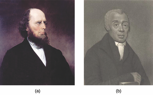Figure 13.4 Charles Grandison Finney (a) was one of the best-known ministers of the Second Great Awakening. Richard Allen (b) created the first separate African American church, the African Methodist Episcopal Church, in the 1790s.