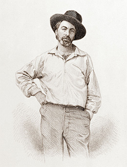 Figure 13.7 This steel engraving of Walt Whitman by Samuel Hollyer is from a lost daguerreotype by Gabriel Harrison, taken in 1854.