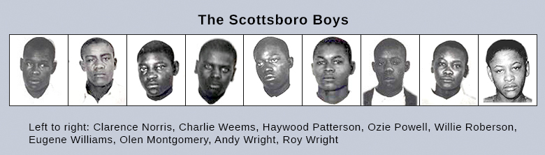 Figure 25.12 The trial and conviction of nine African American boys in Scottsboro, Alabama, illustrated the numerous injustices of the American court system. Despite being falsely accused, the boys received lengthy prison terms and were not officially pardoned by the State of Alabama until 2013.