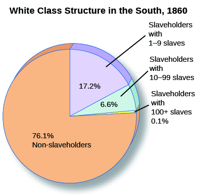 Figure 12.11 As the wealth of the antebellum South increased, it also became more unequally distributed, and an ever-smaller percentage of slaveholders held a substantial number of slaves.