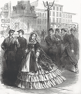Figure 12.15 This cover illustration from Harper’s Weekly in 1861 shows the ideal of southern womanhood.