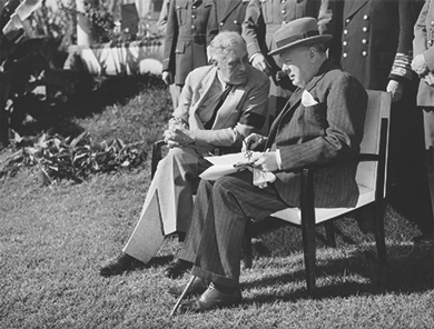 Figure 27.15 Prime Minister Winston Churchill and President Roosevelt met together multiple times during the war. One such conference was located in Casablanca, Morocco, in January 1943.