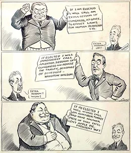Figure 21.21 This cartoon, from the 1912 election, parodies how the voters might perceive the three major candidates. As can be seen, Taft was never a serious contender.